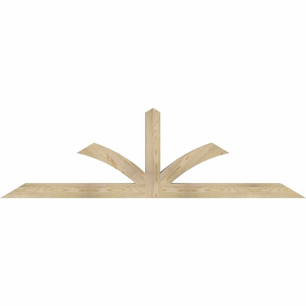Ekena Millwork Richland Rough Sawn Timber Gable Bracket, Douglas Fir, 84"W x 24"H x 4"D x 4"F, 7/12 Pitch GBW084X24X0404RIC00RDF - main